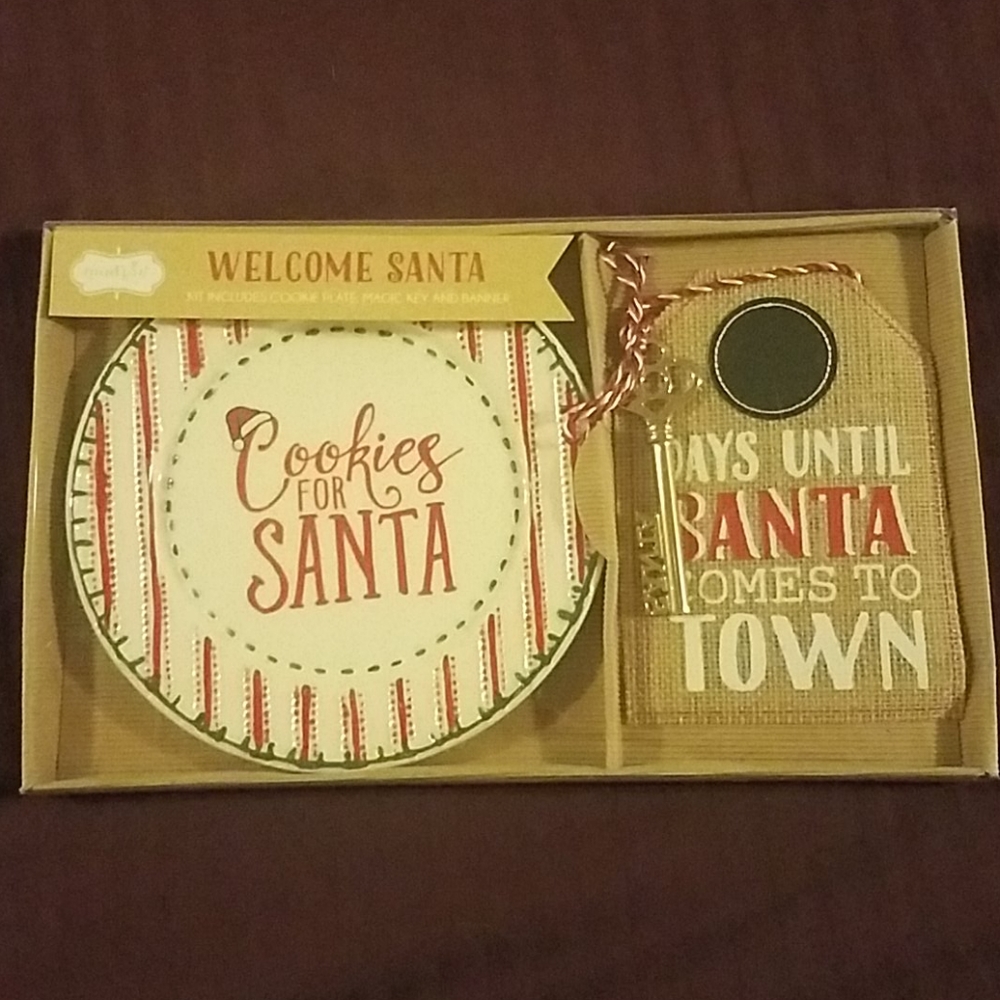 Santa Cookie Plate and Countdown Banner